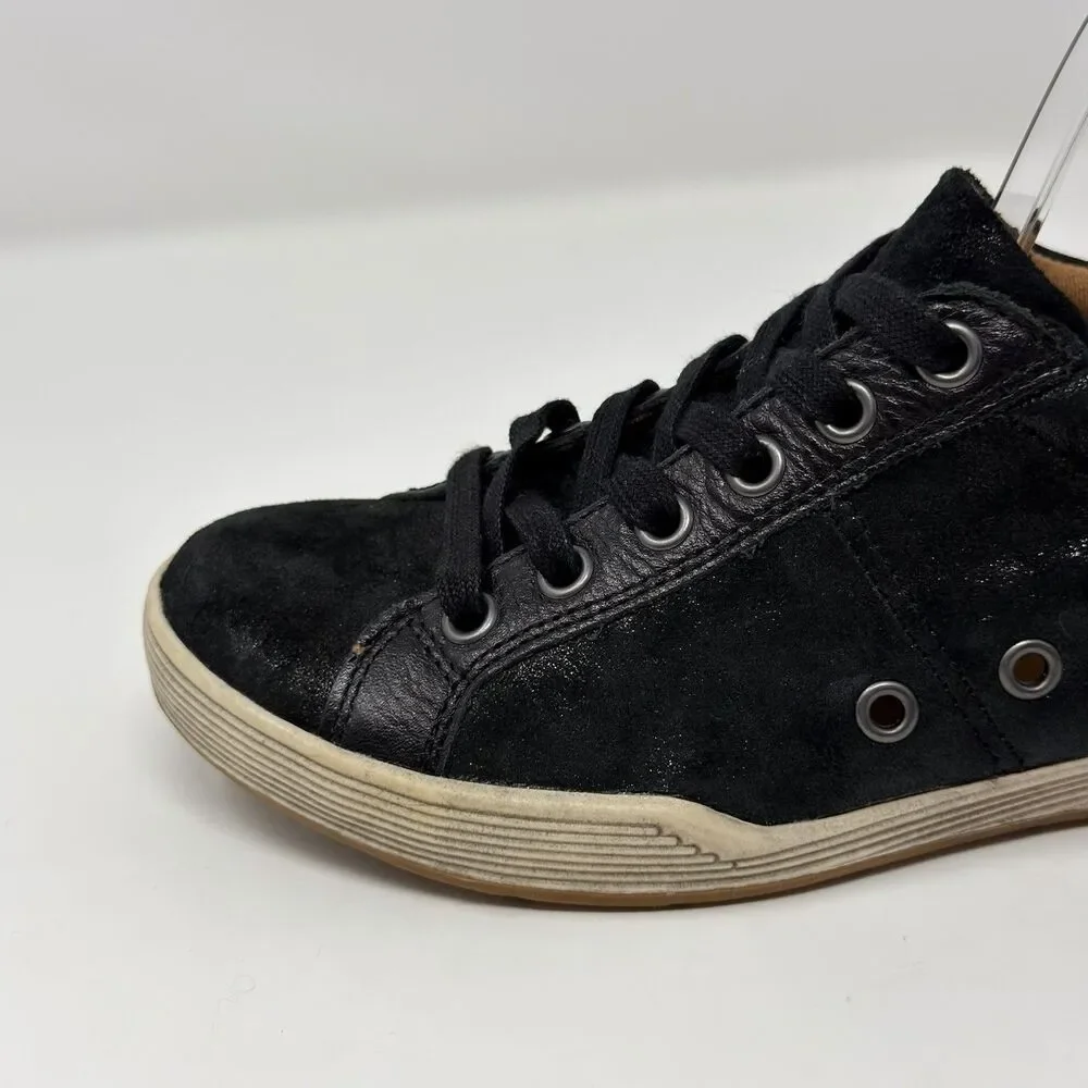 Montana Artisan Crafted Black Leather Comfort Sneakers Women’s 7M Style 4015522
